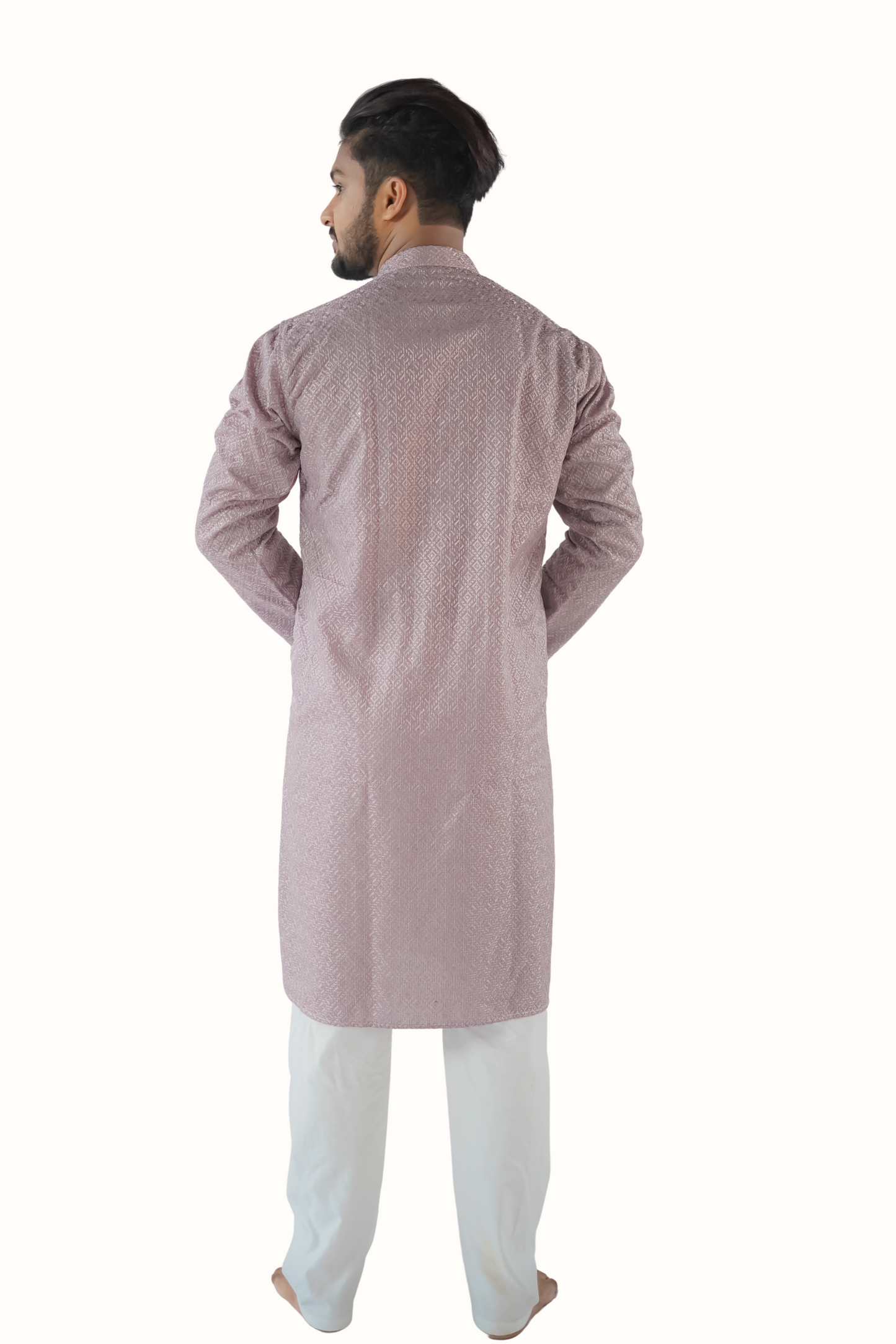 Art Silk Kurta Pajama for Men | Fancy Batton Stitch Style | Classic Ceremony Wear