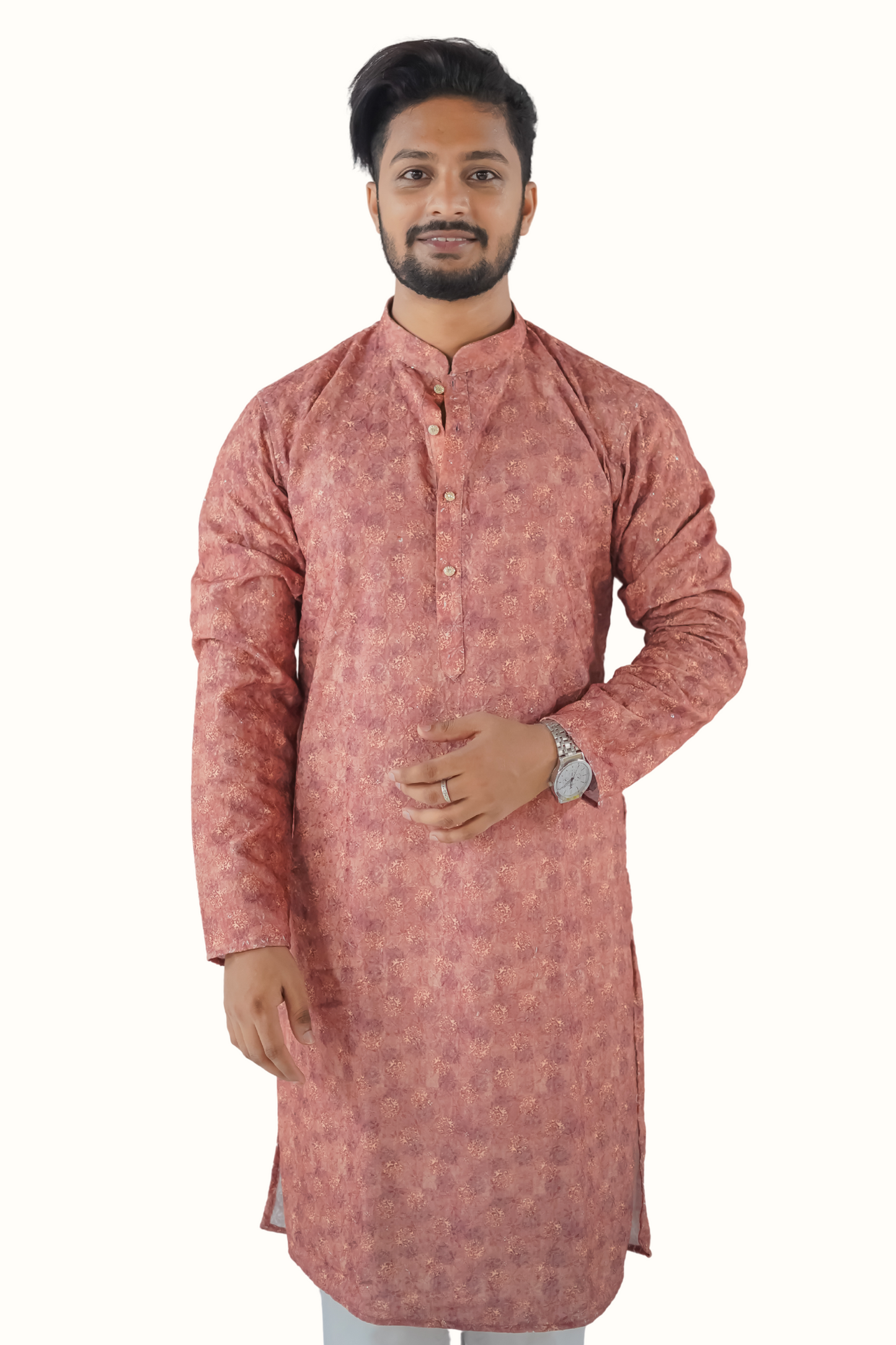 Men's Cotton Blend Printed Kurta
