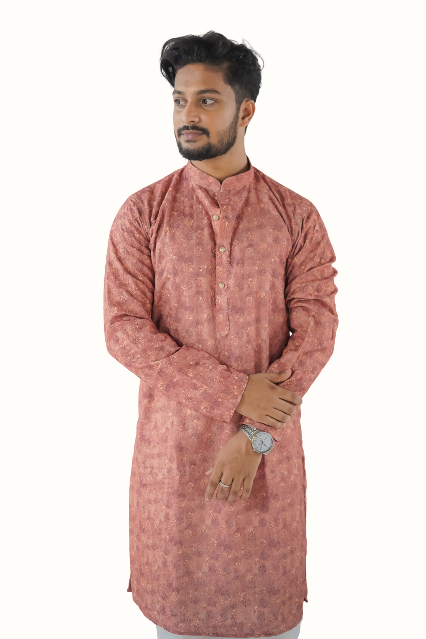 Men's Cotton Blend Printed Kurta