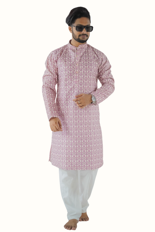 Onion Pink Kurta Set  pyjama ethnic wear set