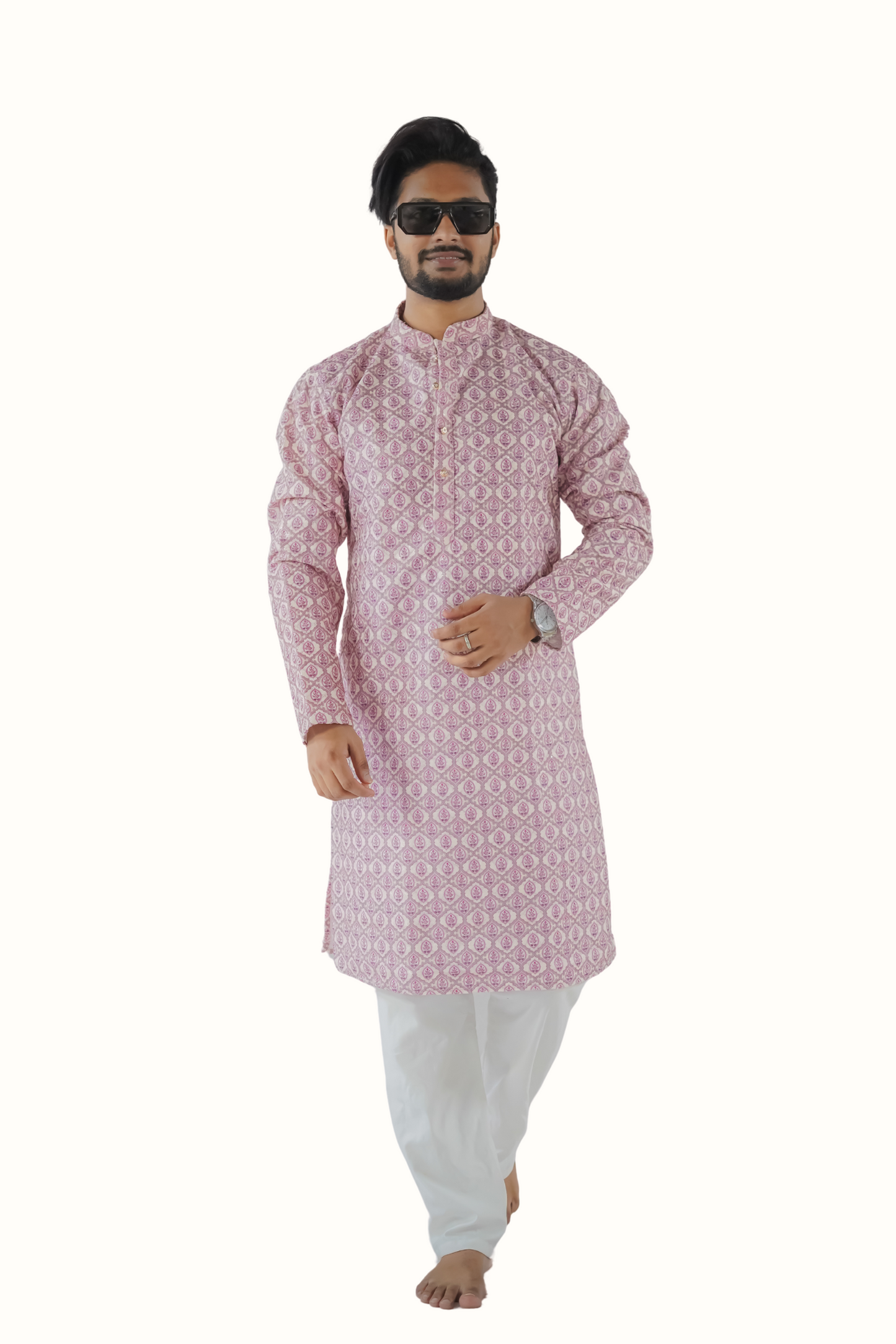 Onion Pink Kurta Set  pyjama ethnic wear set