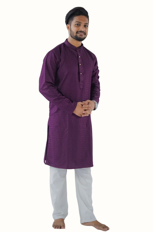 Mandarin Collar Kurta Pyjama Set