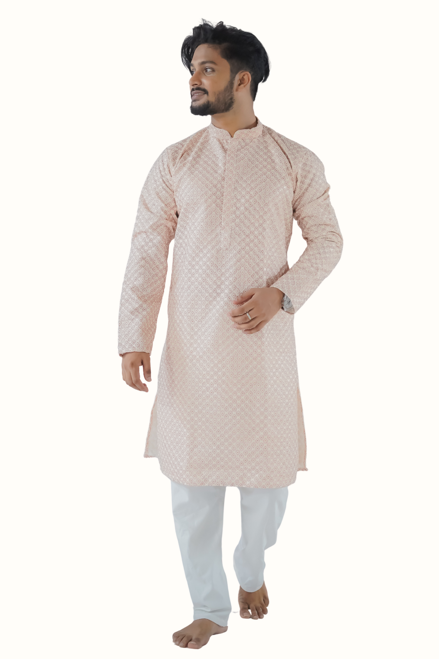 Men Embroidered Regular Fit Kurta with Pyjamas