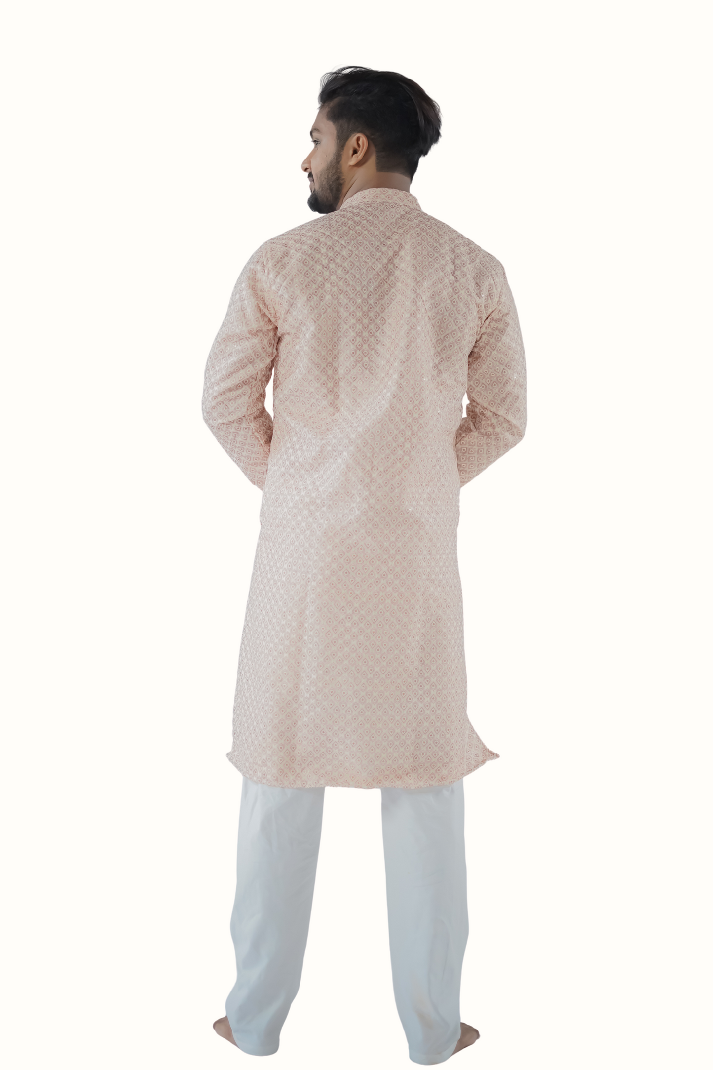 Men Embroidered Regular Fit Kurta with Pyjamas