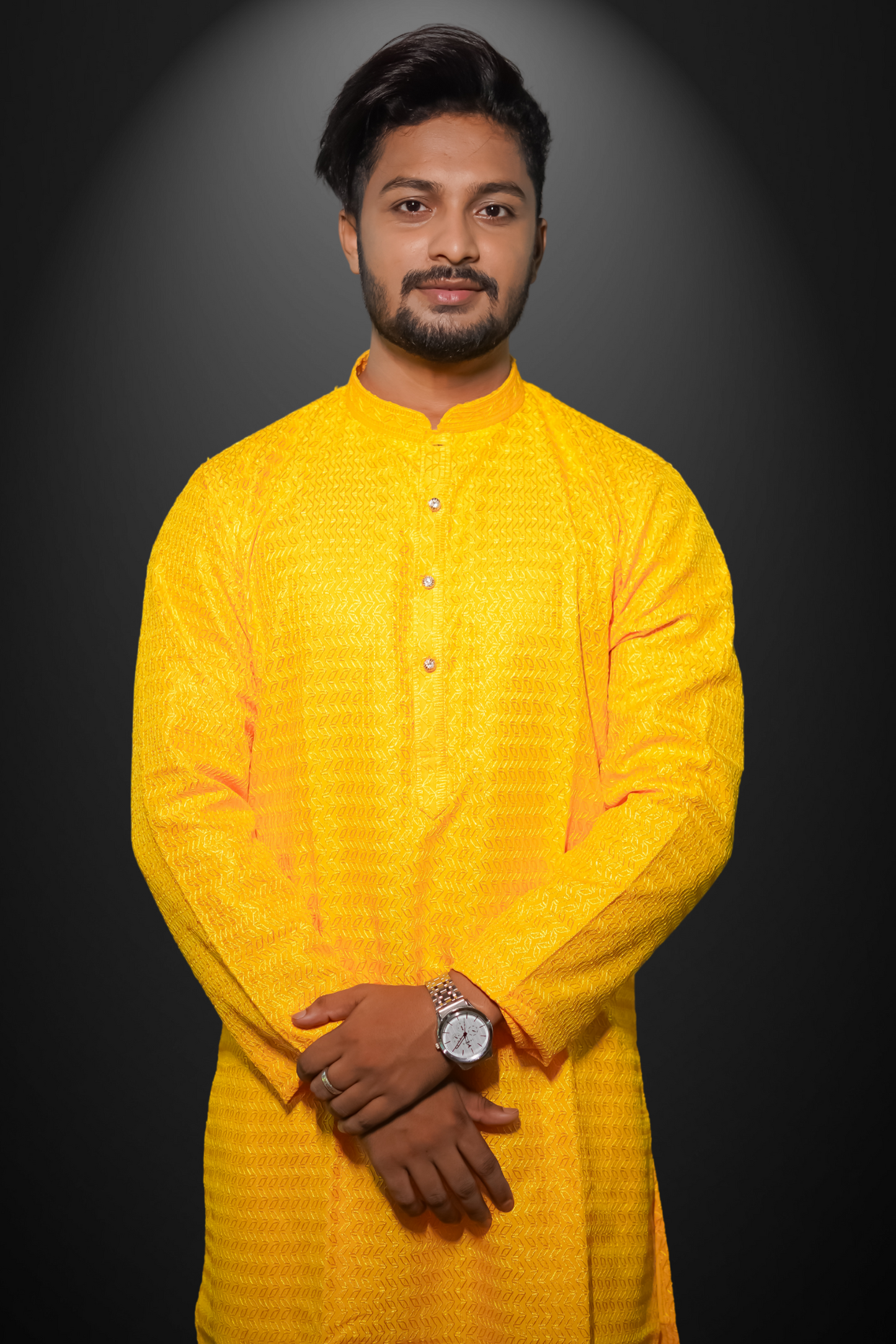Men's Embroidery Chikan Sequence Kurta
