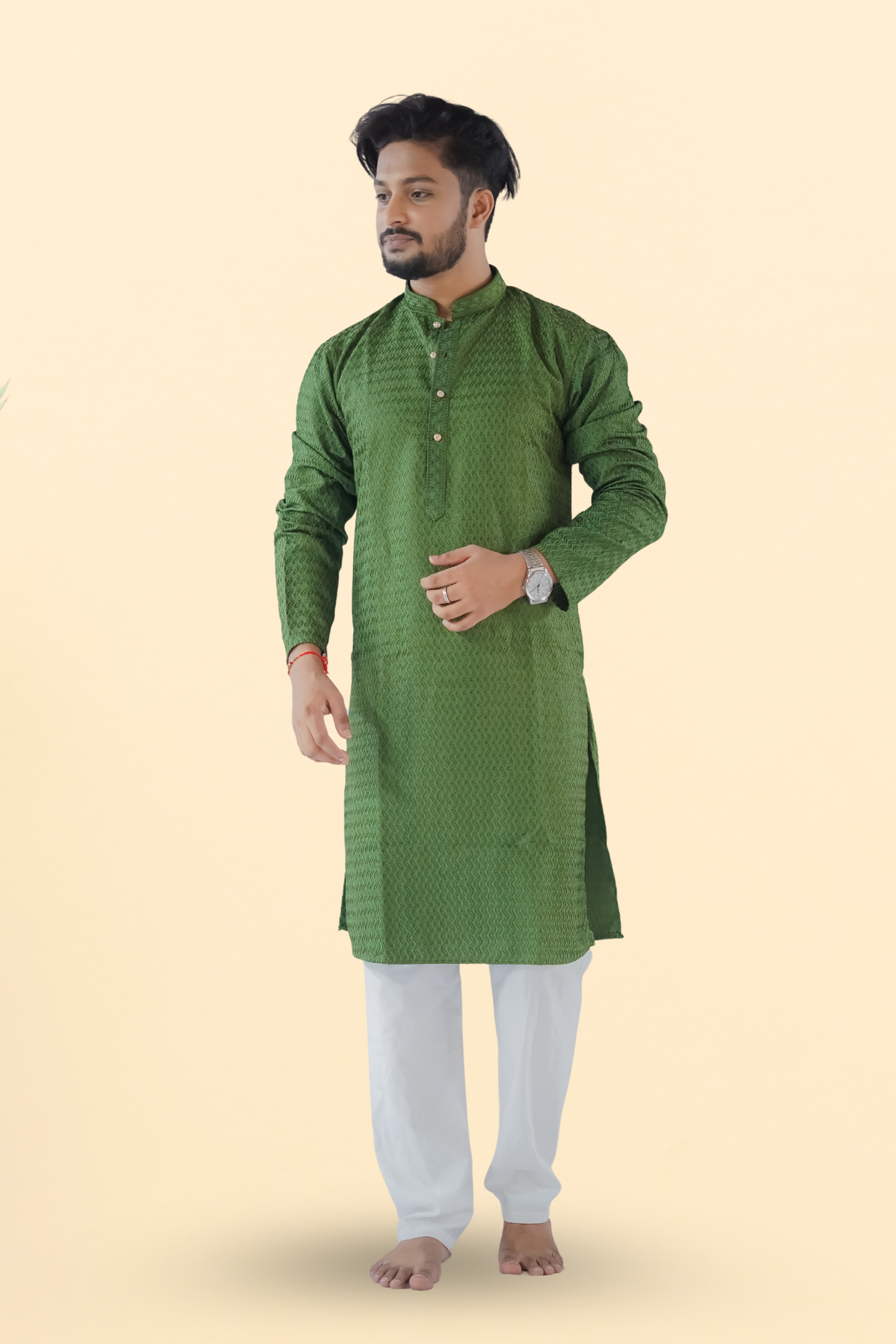 IndianMen Embroidered Regular Fit