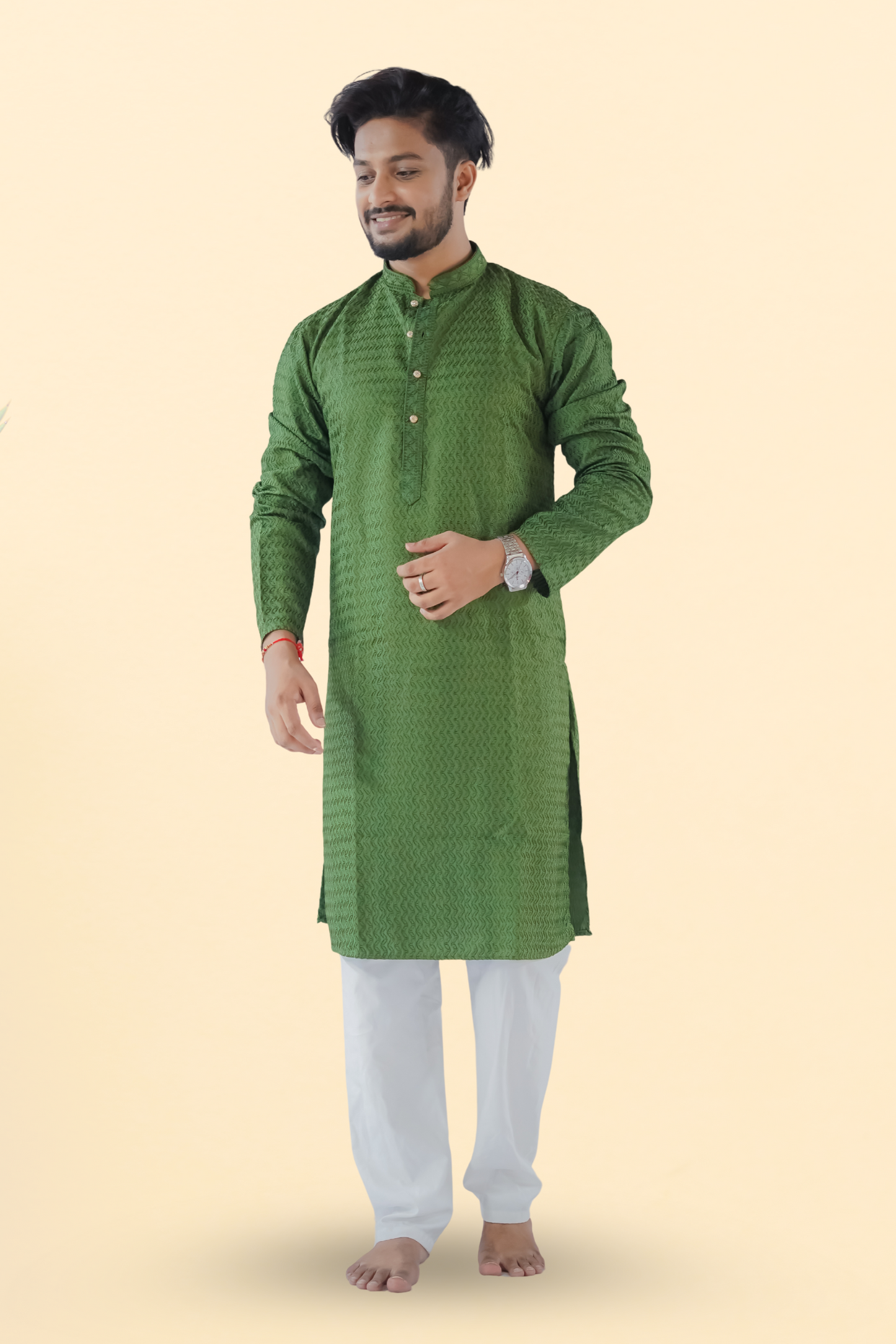IndianMen Embroidered Regular Fit