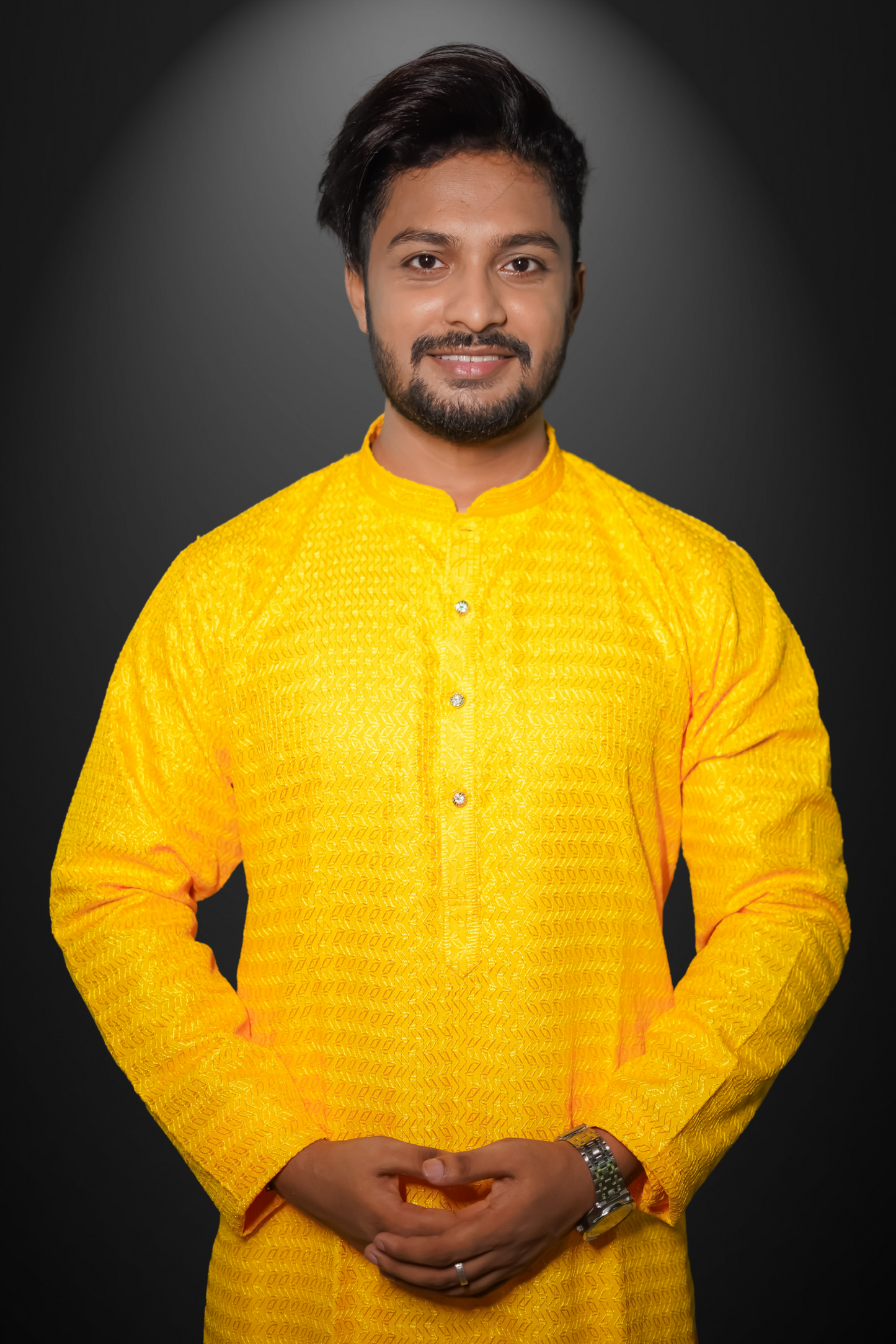 Men's Embroidery Chikan Sequence Kurta
