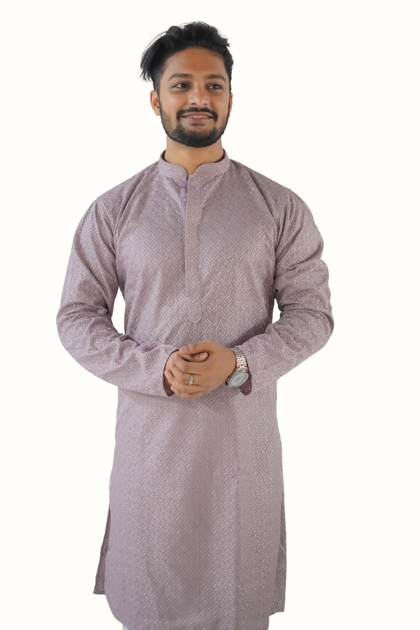 Art Silk Kurta Pajama for Men | Fancy Batton Stitch Style | Classic Ceremony Wear