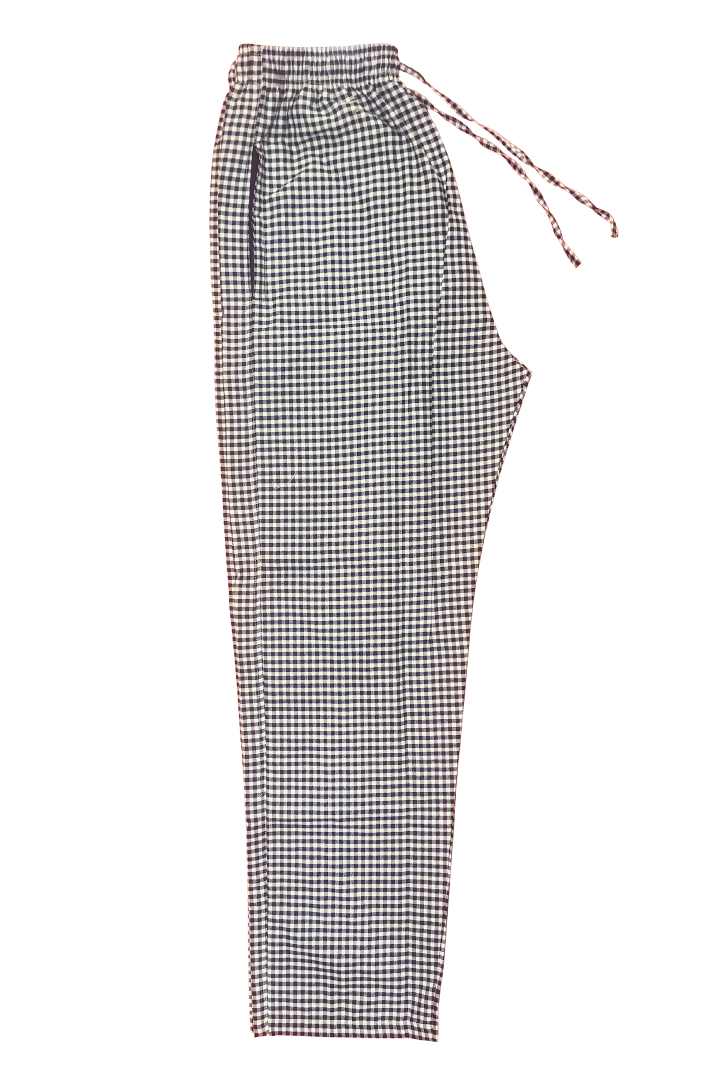 CottCraft Men’s Oxford Cotton Black & White Checked Straight-Fit Pyjama with Side Pockets