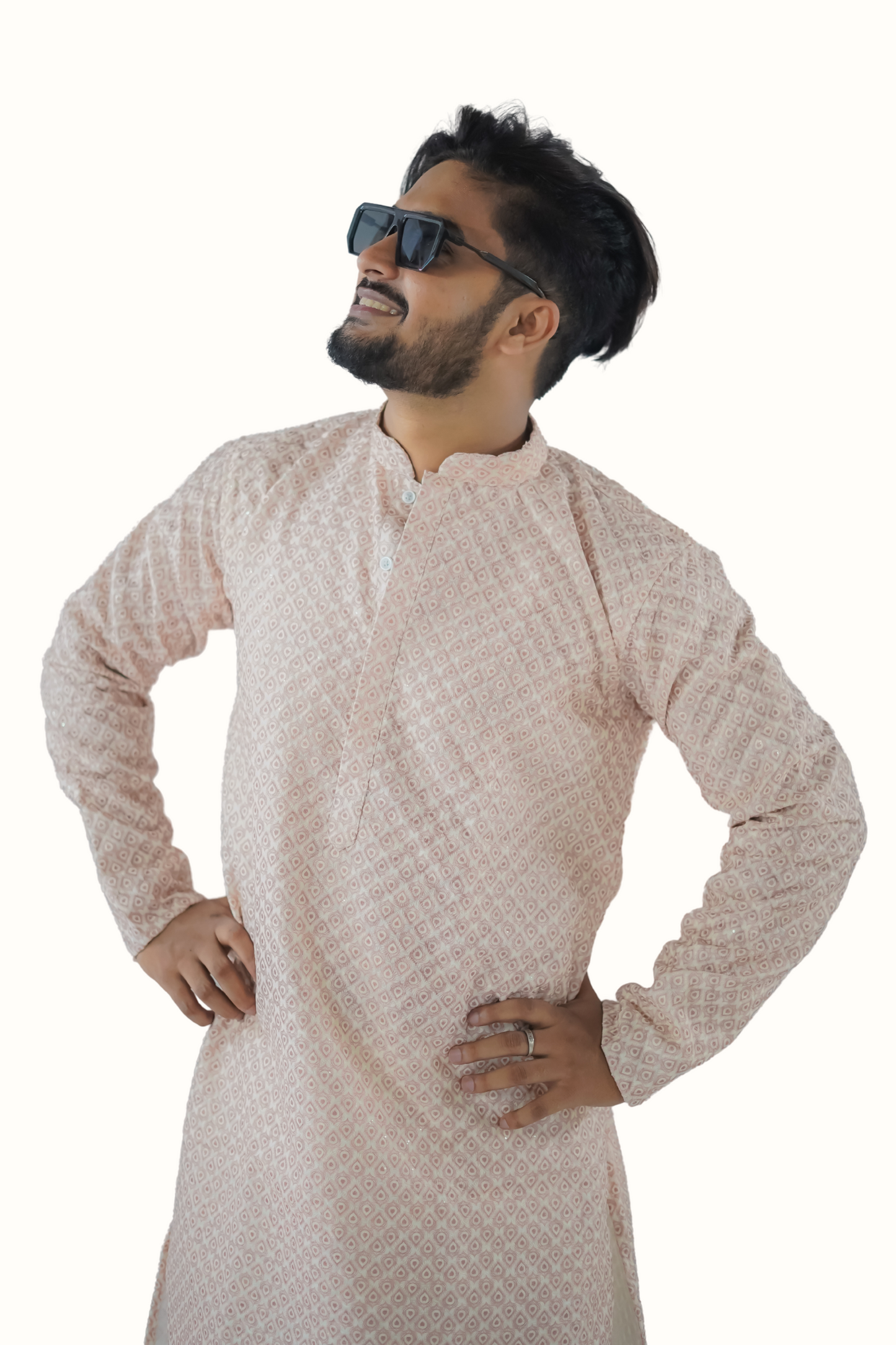 Men Embroidered Regular Fit Kurta with Pyjamas
