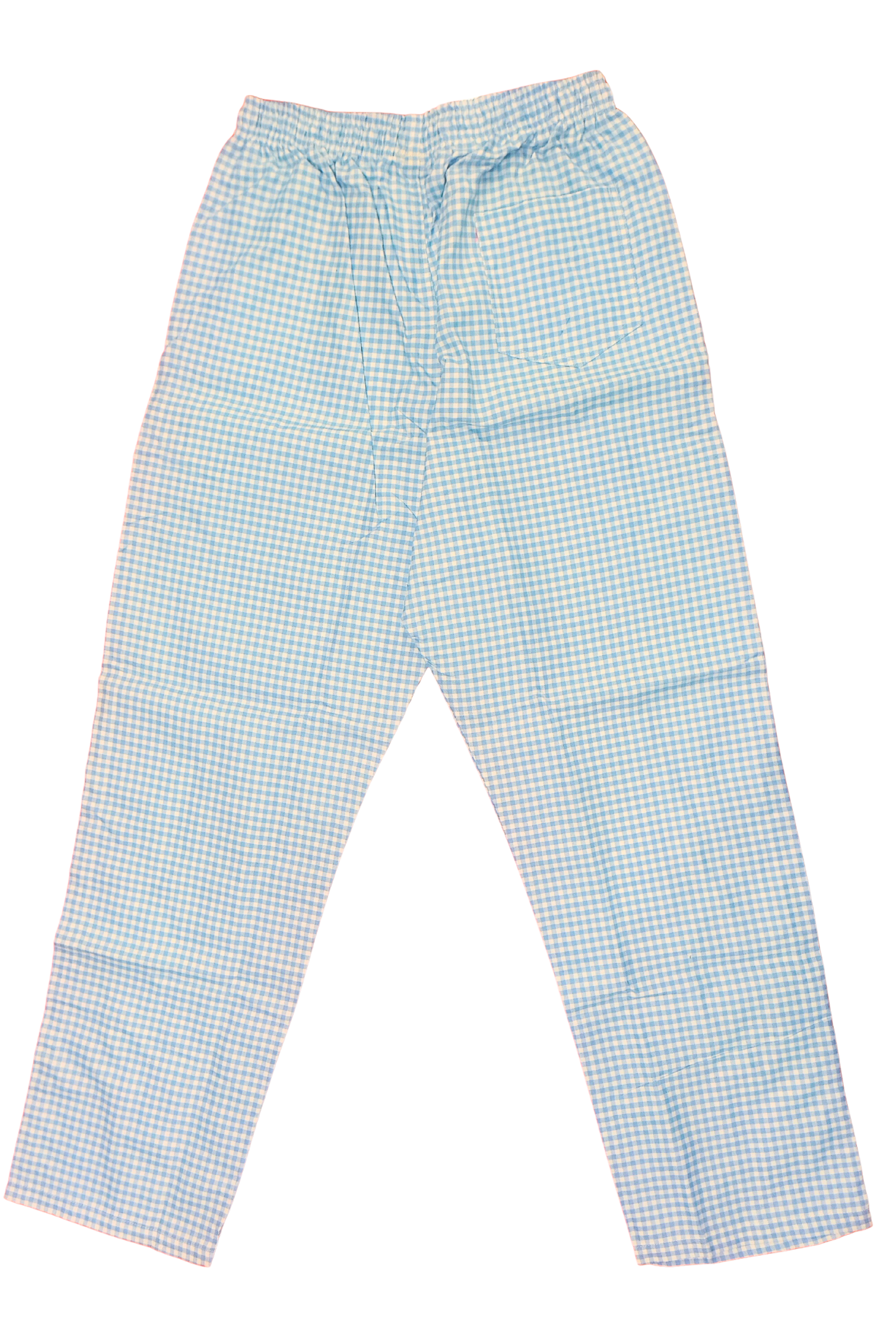 CottCraft Men’s Oxford Cotton Sky Blue & White Checked Straight-Fit Pyjama with Side Pockets